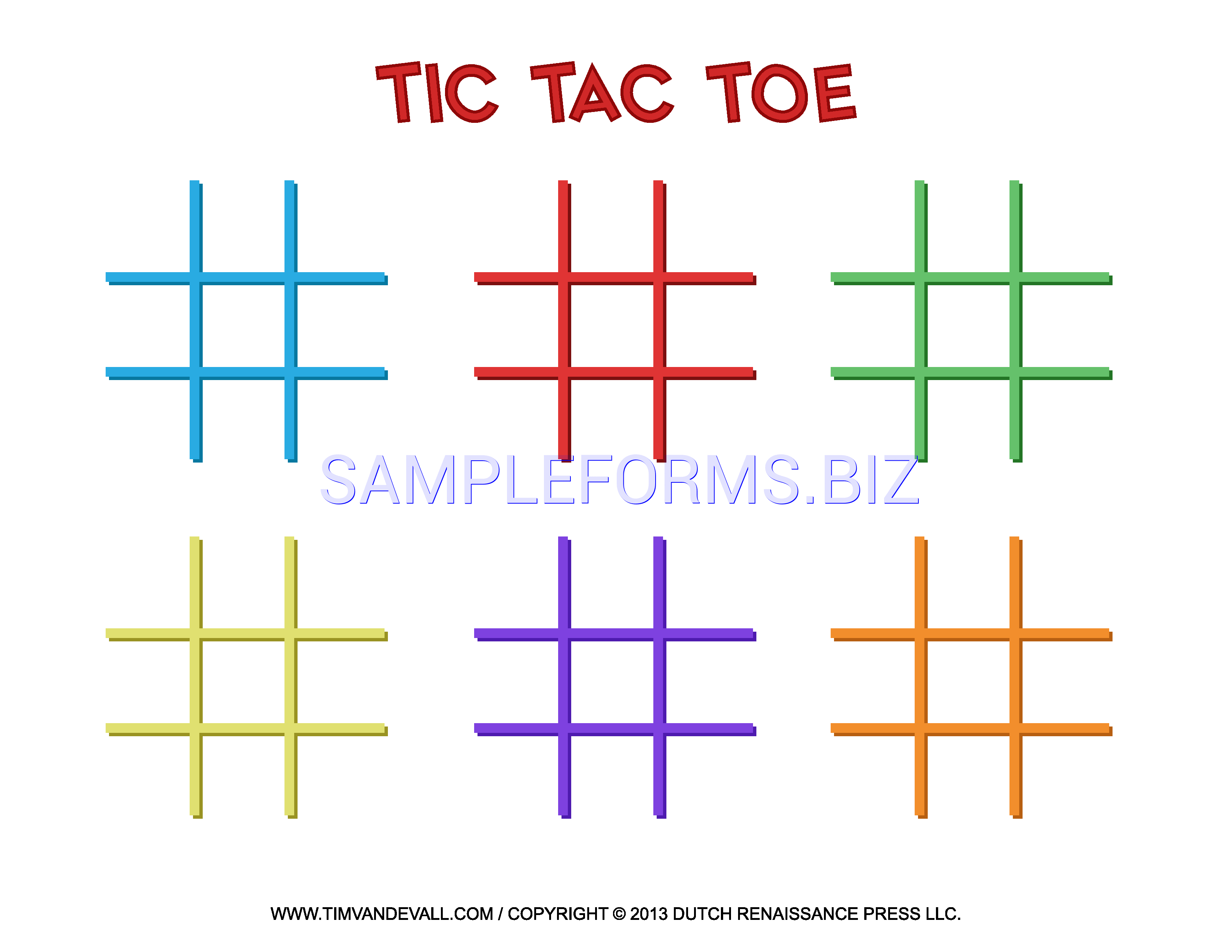 Preview free downloadable Tic-Tac-Toe Templates in PDF (page 1)